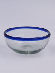 Cobalt Blue Rim Three Sizes Snack Bowls (set of 3)